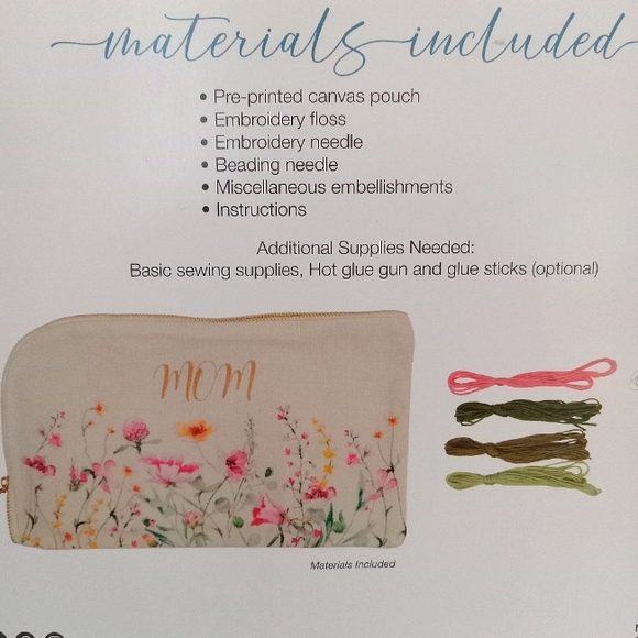 Beaded Embroidery Kit Zipper Pouch - Picture 2 of 3